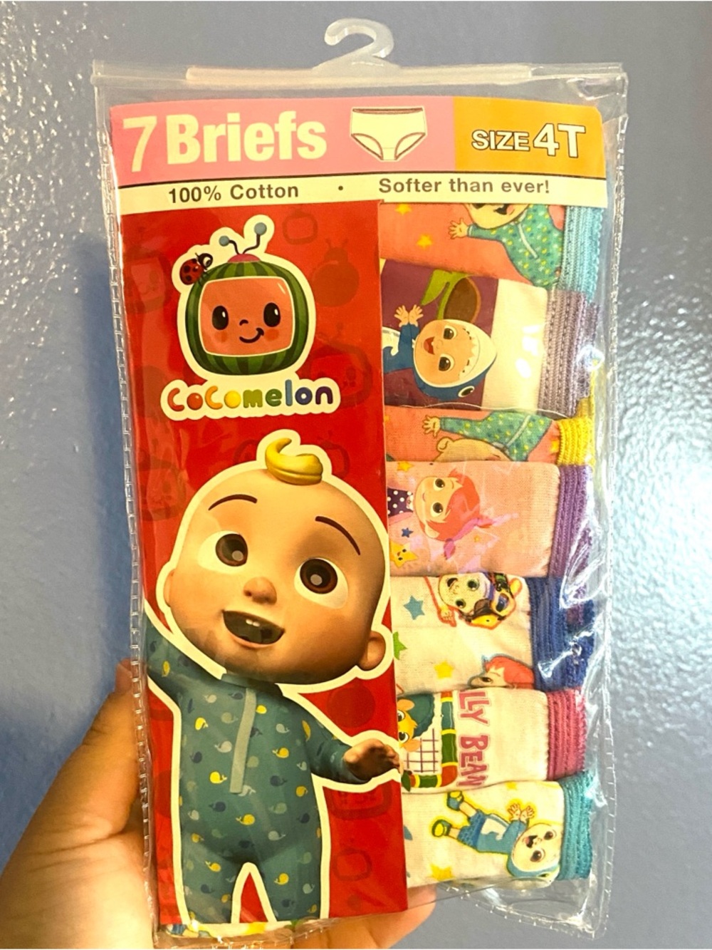 Cocomelon Underwear Briefs Size 4T Girl 7 Pack Cotton NEW